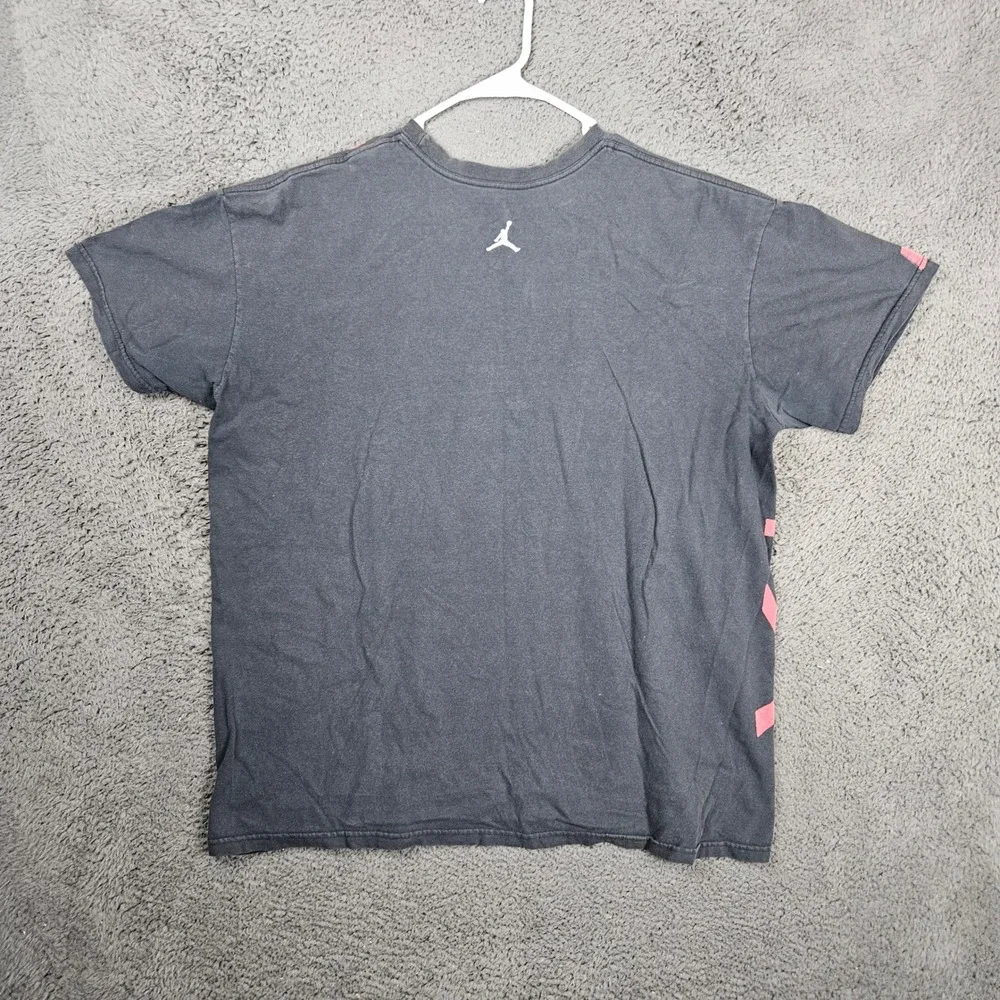Jordan Mens XXL Black Red Abstract Geometric Graphic Short Sleeve T-Shirt‎